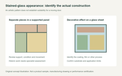 Stained Glass Sliding Doors: Specify Art and Assembly