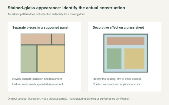Stained Glass Sliding Doors: Specify Art and Assembly
