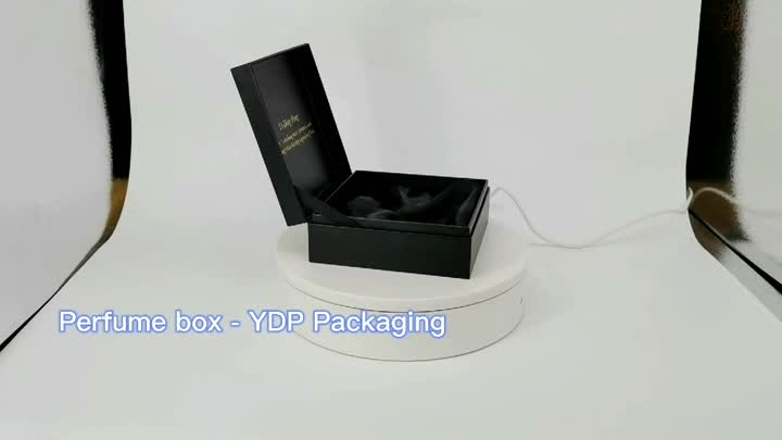 black flip perfume box