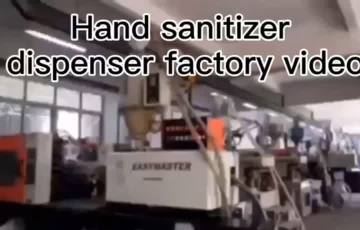 Hand sanitizer dispenser factory video