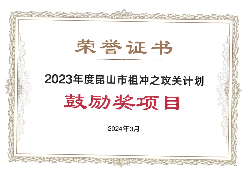 2023 Zu Chongzhi Breakthrough Plan Certificate of Honor