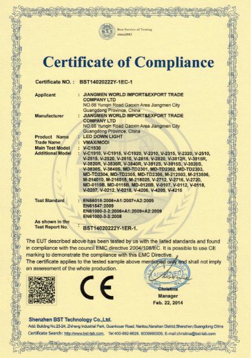 Certificate of Compliance