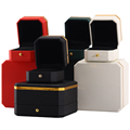 Hanhong Custom Logo Luxus achteckiger Schmuck Verpackungsbox Armband Armband Geschenkbox PU Leder Halskette Ring Juwely Box1