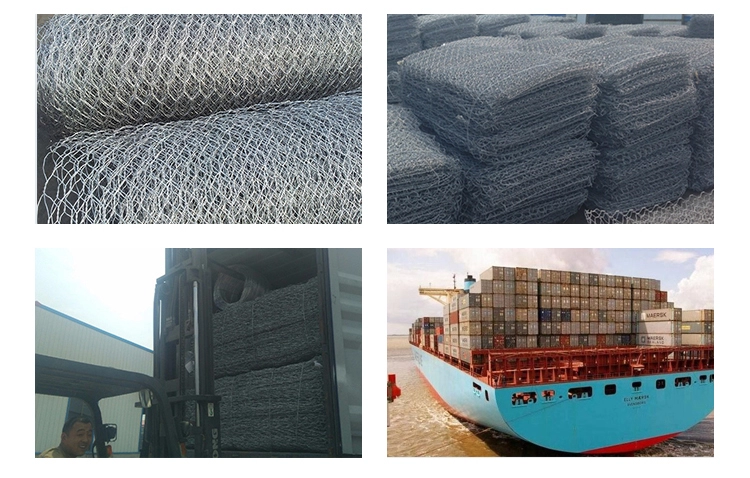 gabion mesh packing and loading