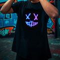 Bluetooth Programmable LED T-Shirt with App Control for Halloween and Parties1