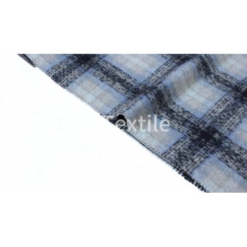 市松模様の裏毛ポリエステルニット冬生地