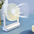 Wiederaufladbarer 3600-mAh-Desktop-Multifunktionsventilator, Nachtlichtventilator, Typ-C, tragbarer, an der Wand montierter Luftkühlungsventilator1