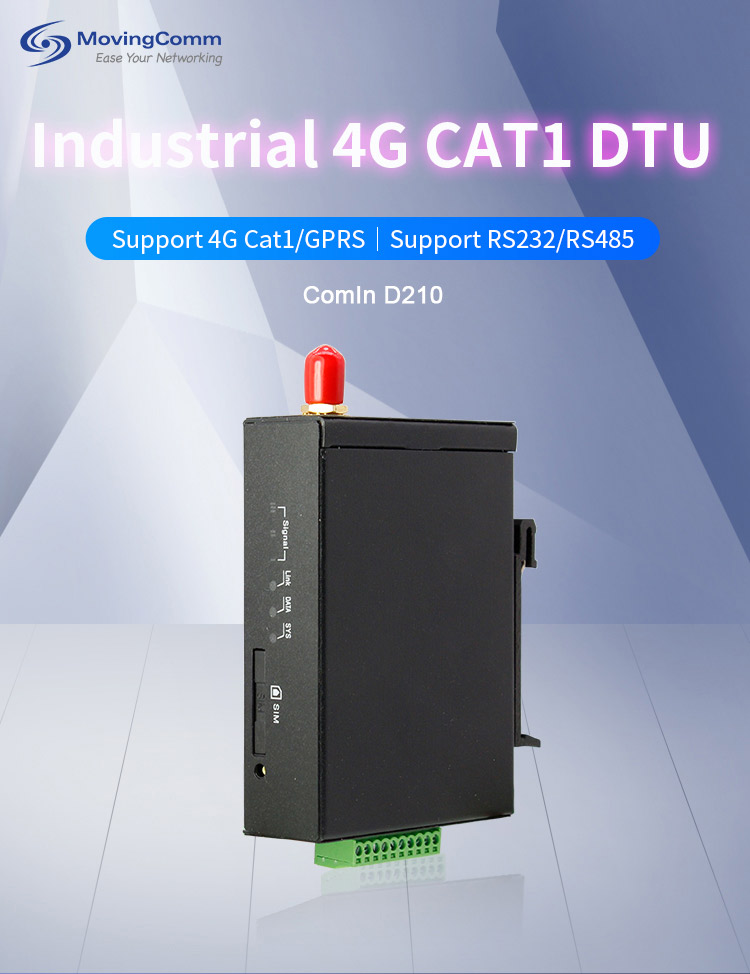 Router D220-M2M RS323 RS485 série 4G Cat1 RTU DTU