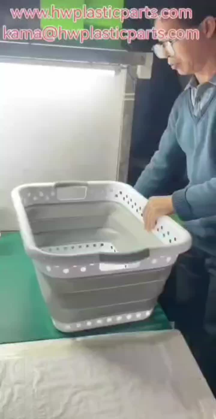 Foldable storage plastic basket