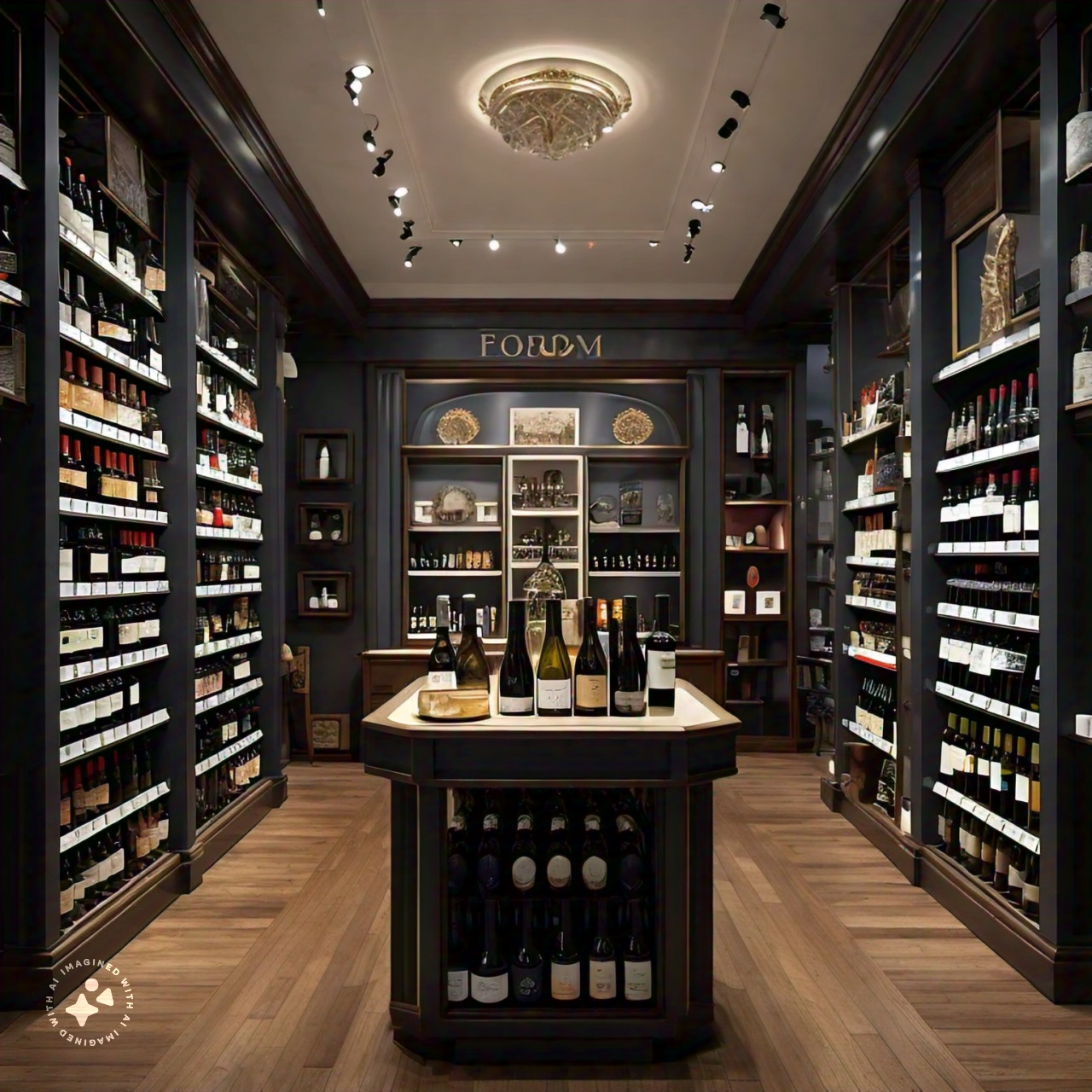 Wijnfles voorbeeld showroom