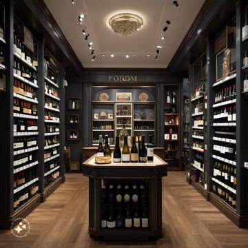 Wine bottle sample showroom