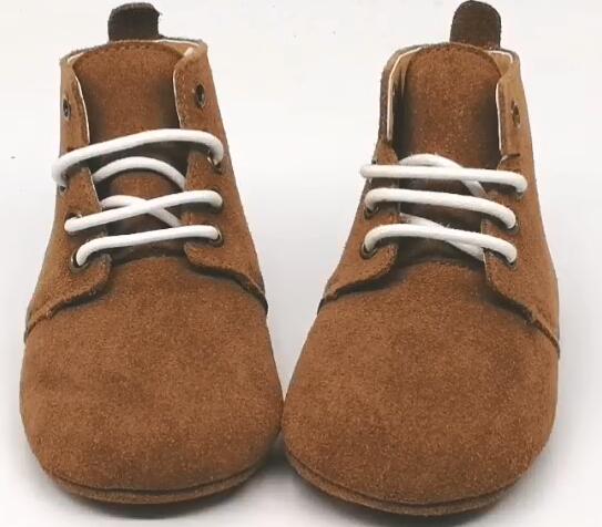 Brown Soft Leather Baby Ankle Boots Toddler Shoes