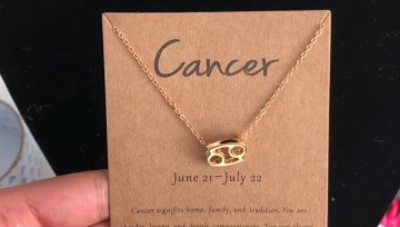 Vintage Stainless Steel Horoscope Zodiac Sign Letter Pendant Chain Necklace For Women Jewelry Gift1