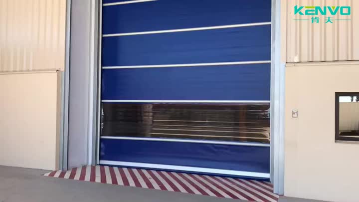 PVC high speed roll up door with auto radar sensor