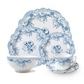Moroccan Style Ceramic Deep Dish Plates - 24 Piece Porcelain Dinner Set with Lids for Home and Restaurant1