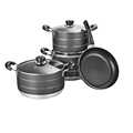 4PCS Non-Stick Cookware Set: Frying Pan, Casserole, Wok Pan, and Milk Pot (20/22/24CM)1