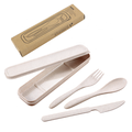 Reusable Wheat Straw Cutlery Set: Perfect for Travel and Camping1