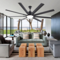 72 Inch Aluminum Blades Ceiling Fan - Indoor/Outdoor Industrial Fan with LED Light1