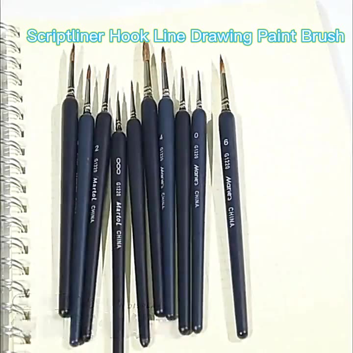single piece Hook Line Fine Hair acrylic Detail Nail Paint Brush Miniature Brushes Gouache nail art Painting Brush set1