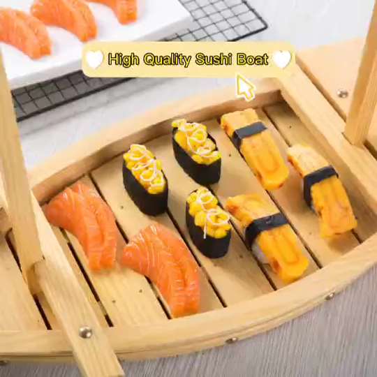 Novedoso de grado alimenticio ABS japonés de sushi barco11
