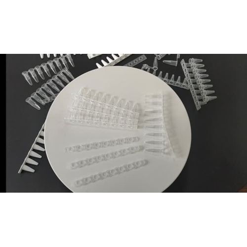 0,2 ml 8 Strips PCR -Rohr Flatkappe transparent
