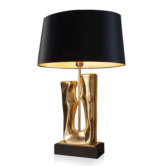 Lvina de mesa de resina de ouro elegante para decoração moderna1