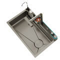 Rectangular 304 Stainless Steel Apron Farmhouse Kitchen Sink: Handmade Smart Waterfall Multifunction Undermount Basin1