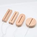 Wholesale Solid Wood LED Display Night Light Base Holder Stand for 3D LED Lamp Wooden DIY Acrylic1