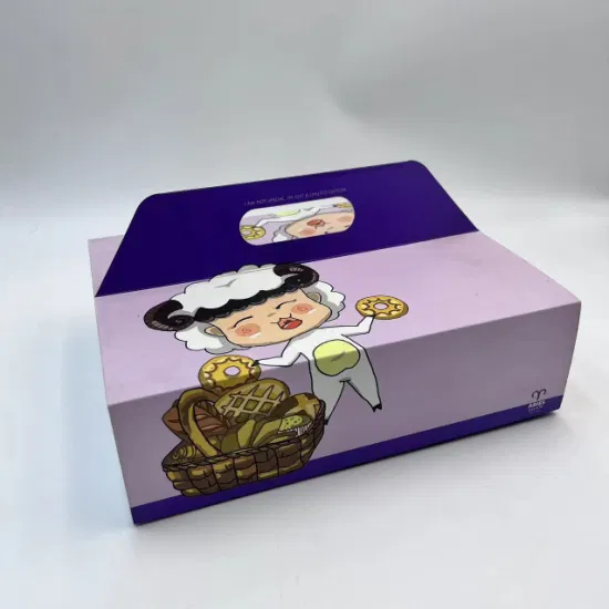 Caja de papel para comida dulce personalizable y ambiental amigable y desechable1