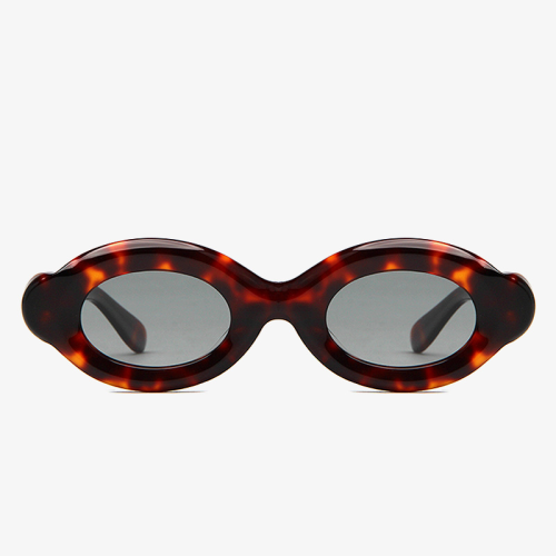 Retro Oval Acetate Sun Glasses