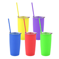 600ml Double Wall Travel Tumbler Cup with Lid and Straw1