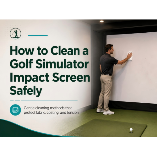 كيفية تنظيف شاشة تأثير لعبة Golf Simulator بأمان | دليل الصيانة بدون أضرار