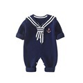 Toddler Uniform Clothing: Baby Rompers, Girls & Boys White Sailor Jumpsuit1