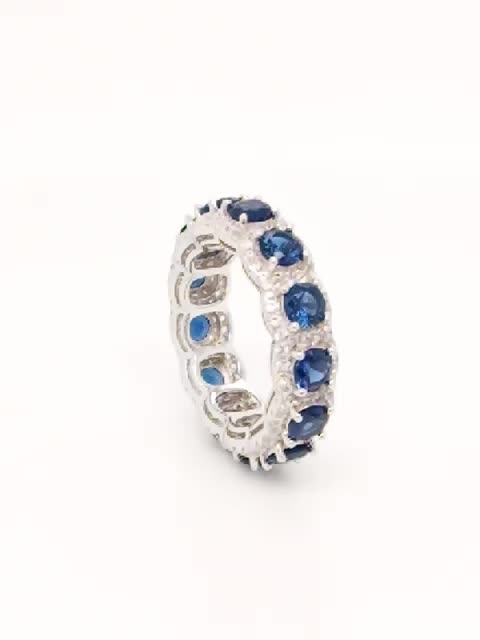 New Style  Hot Sale  High Quality 925 Sterling Silver Custom Sapphire Ring1