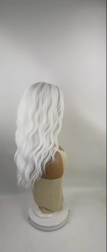 Wig Silver White Wave Roll Video