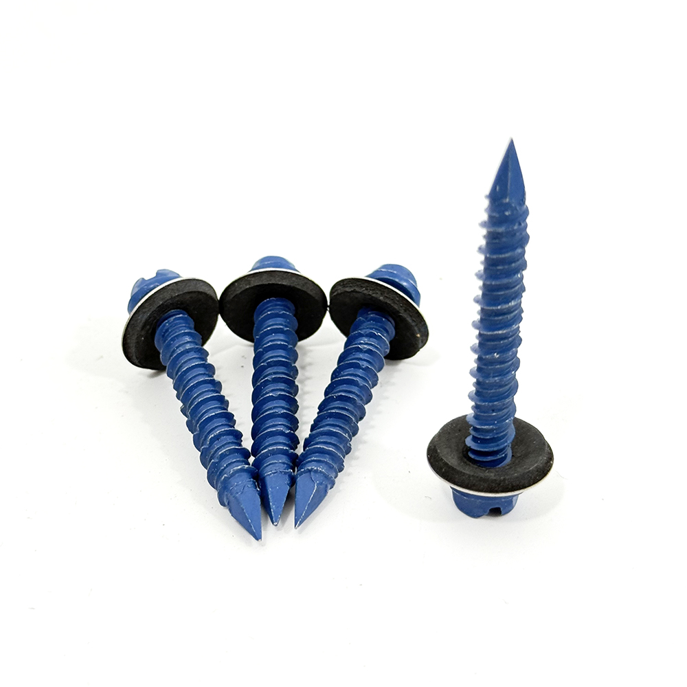 Tornillos para hormigón azules - Cabeza hexagonal