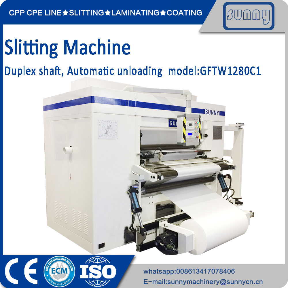 Slitter machine with duplex shaft rewind