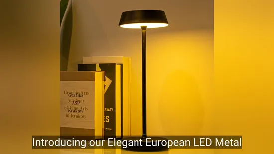 Lámpara de mesa LED europea elegante para la comodidad de los ojos1