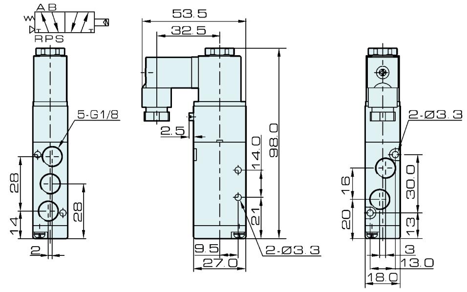 G1/8'' 4V110-06 Pneumatic Solenoid Valve