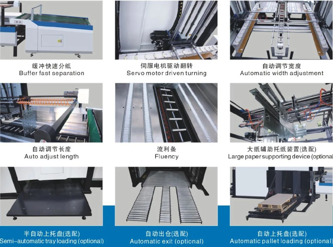 Automatic High Speed Flute Laminating Machine Production Line with Flip Flop Stacker