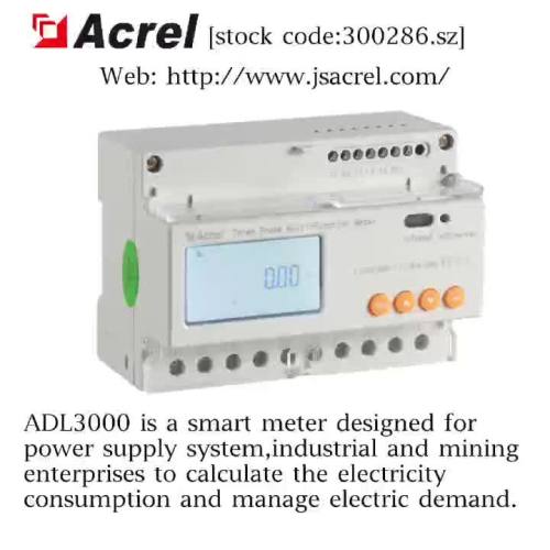 ADL3000din rail 3 phase KWH energy meter.mp4