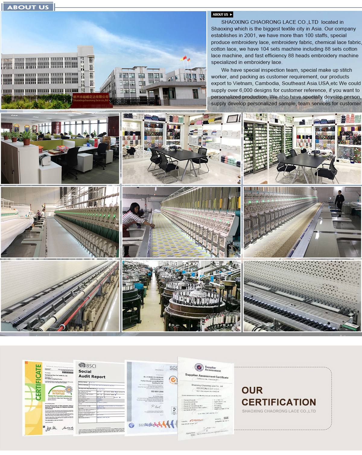 Shaoxing Chaorong Lace Co ltd