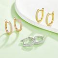 Wholesale 925 Sterling Silver 0.3CT VVS Moissanite Round Cut Hoop Earrings Gold Plated for Women - Wedding Jewelry1