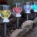 Sunlight-Powered Stainless Steel RGB Solar Pathway Lights1