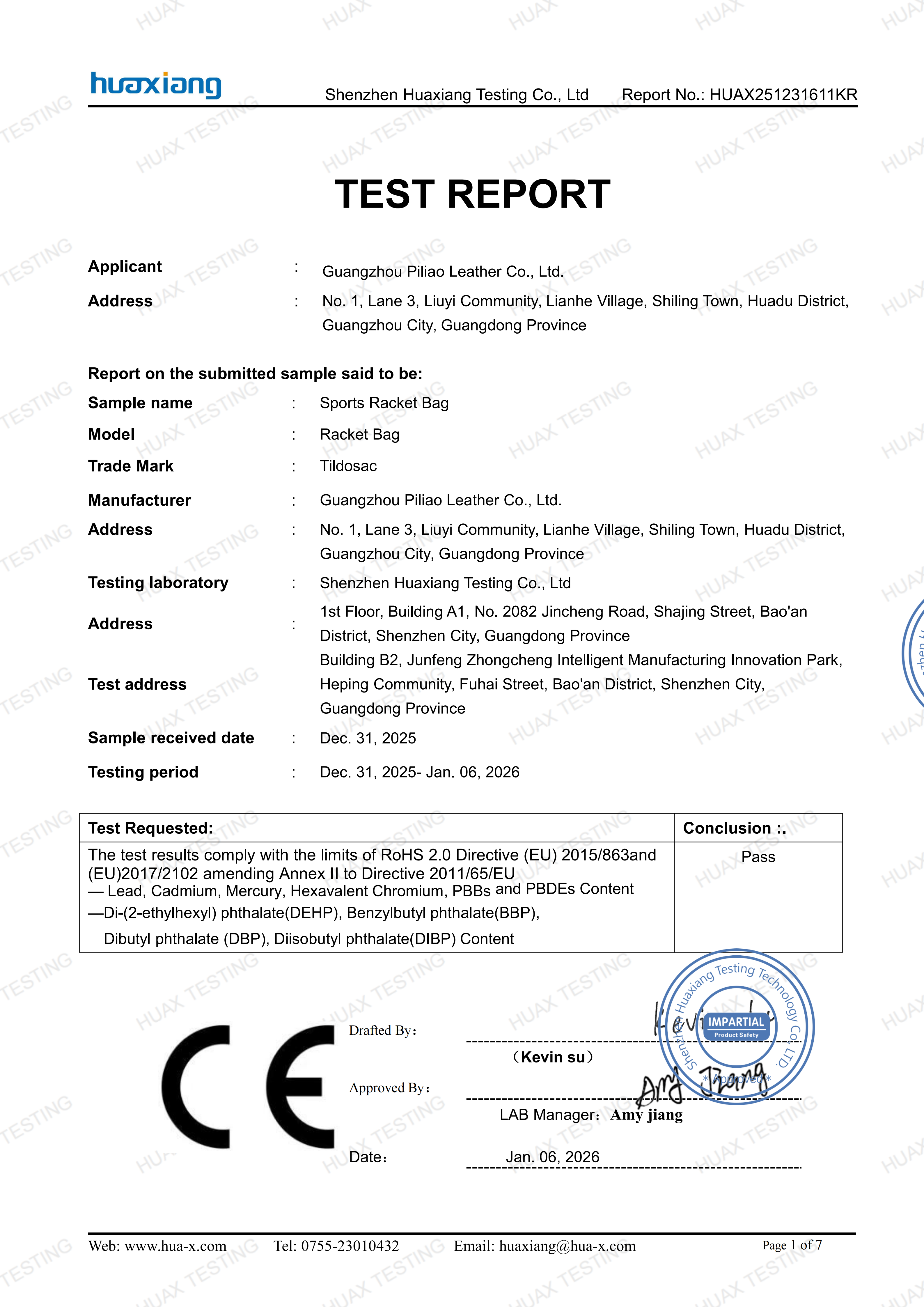 TEST REPORT