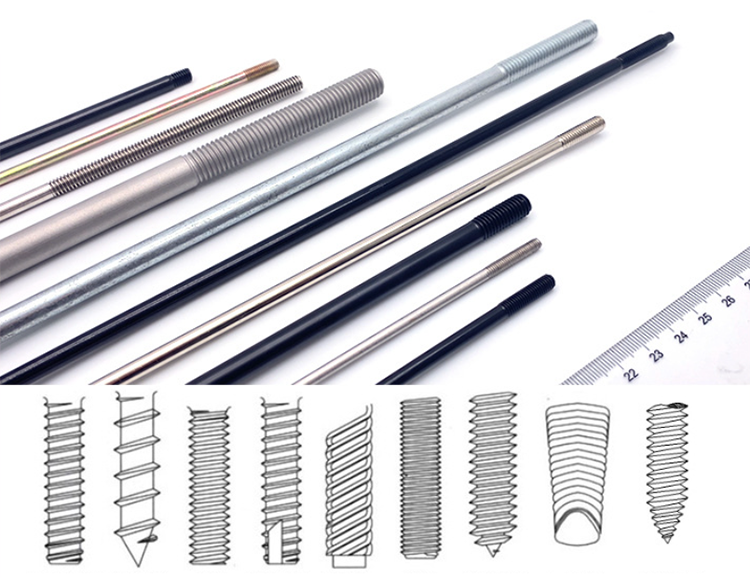 Haste rosqueada din 975 latão carbono aço inoxidável m3 m6 m8 m10 m12 m16 m20 m24 din975 todas as hastes totalmente rosqueadas