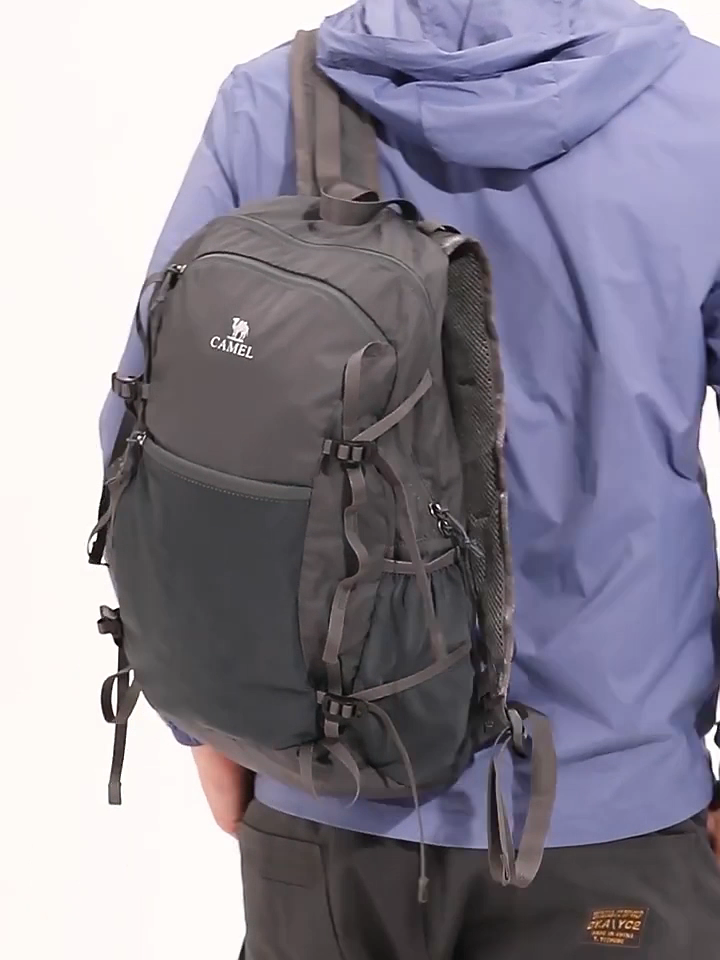 キャメルハイキングバックパック25L軽量の登山屋外スポーツ旅行袋折りたたみ可能なキャンプバッグ1