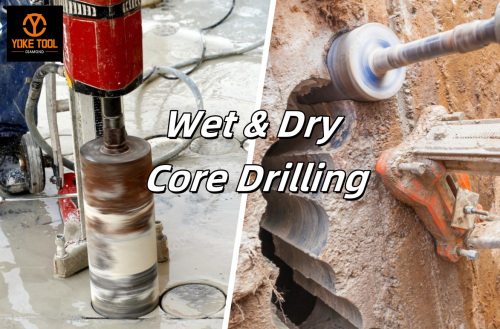 La diferencia entre la perforación del núcleo húmedo y la perforación del núcleo seco
