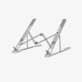 Tragbarer, verstellbarer, vertikaler, ergonomischer Computer-Laptop-Ständer für Notebook-Schreibtisch, Tisch, Material: Aluminium, Silikon, Schutzpolster.1