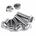 Fixadores Parafusos Porcas Prendedor Aço Inoxidável M4 M6 M8 M10 M12 DIN6921 Classe 4.8.8.8 10.9 12.9 Parafuso de cabeça de flange hexagonal1